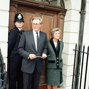 Michael Heseltine launches his Conservative party leadership challenge alongside his wife
