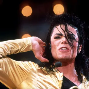 Michael Jackson performing on his Dangerous tour in Norway. July 1992