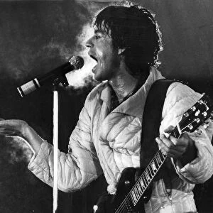 Mick Jagger singing, Rolling Stones concert in St James Park, London - 25 / 06 / 1982