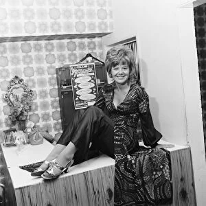 Middlesbrough hairdresser judges Miss Gibraltar. Circa 1971