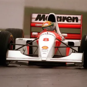 Formula 1 Print: Ayrton Senna at Donington Park Formula 1 Print: Ayrton Senna at Donington Park