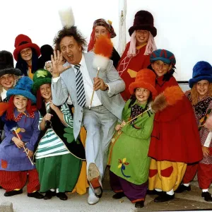 Ken Dodd with Diddy Men and Tickling Sticks Print Ken Dodd with Diddy Men and Tickling Sticks Print