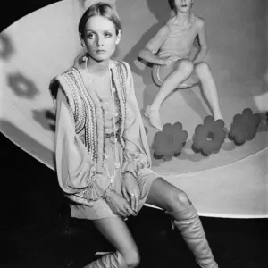 Twiggy Print: Mini Skirt and Knee High Boots at Madame Tussauds, London Twiggy Print: Mini Skirt and Knee High Boots at Madame Tussauds, London