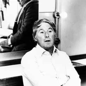 Comedian Ernie Wise sits in his dressing room with Eric Morecambe Print Comedian Ernie Wise sits in his dressing room with Eric Morecambe Print
