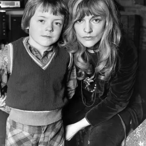 Coral Atkins Print, 1974 Photo of Actress with Son Coral Atkins Print, 1974 Photo of Actress with Son