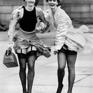 Fashion Underwear Print: Scarlett and Bonny in Stockings and Suspenders Fashion Underwear Print: Scarlett and Bonny in Stockings and Suspenders