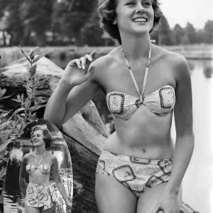 1950s Woman in Bikini Print 1950s Woman in Bikini Print