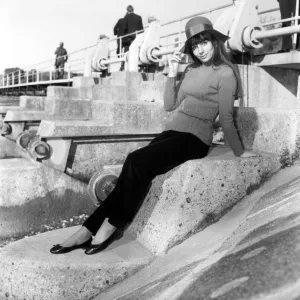Black and white print of Cyd Hayman in a glamorous pose Black and white print of Cyd Hayman in a glamorous pose