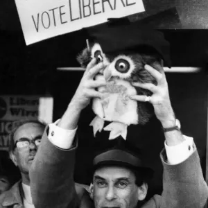 Jeremy Thorpe with Stuffed Toy, March 1976 Print Jeremy Thorpe with Stuffed Toy, March 1976 Print