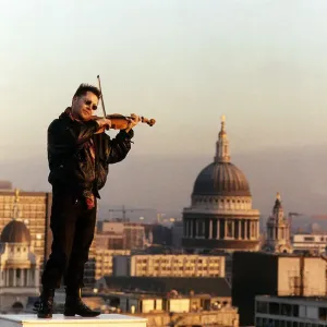 Nigel Kennedy Playing Violin Over London Print (00054) Nigel Kennedy Playing Violin Over London Print (00054)