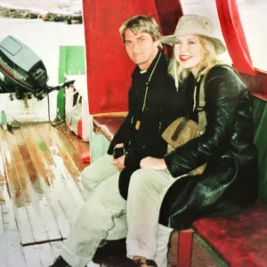 Mike Oldfield with Amy Laver Print, Peru 1999 Mike Oldfield with Amy Laver Print, Peru 1999