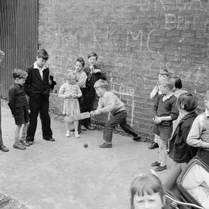 Govan Tenement Street Cricket Print, 1956 Govan Tenement Street Cricket Print, 1956