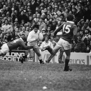 Inglaterra vs Irlanda Internacional en Twickenham. Rory Underwood. 1 de marzo de 1986 Inglaterra vs Irlanda Internacional en Twickenham. Rory Underwood. 1 de marzo de 1986