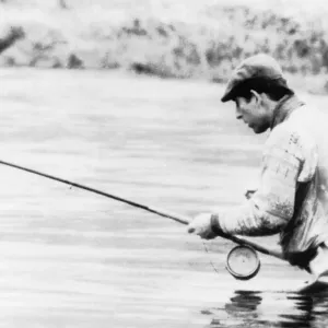 Prince Charles Fishing in Scotland Print 1988 Prince Charles Fishing in Scotland Print 1988