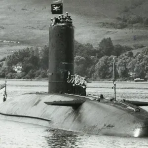 HMS Conqueror Returns to Faslane Holy Loch Print HMS Conqueror Returns to Faslane Holy Loch Print