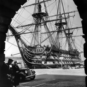 HMS Victory Print: Portsmouth Dockyard, 1946 HMS Victory Print: Portsmouth Dockyard, 1946