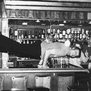 Oliver Reed Press-ups at Jamaica Inn Guernsey Print 1979 Oliver Reed Press-ups at Jamaica Inn Guernsey Print 1979