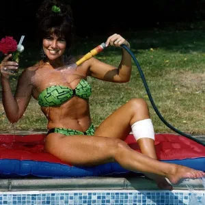 Linda Lusardi Poolside Print, August 1990 Linda Lusardi Poolside Print, August 1990
