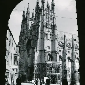 Canterbury Cathedral Print, Kent England Circa 1945 Canterbury Cathedral Print, Kent England Circa 1945