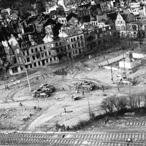 WW2 American Tanks in Munchen Gladbach Print WW2 American Tanks in Munchen Gladbach Print