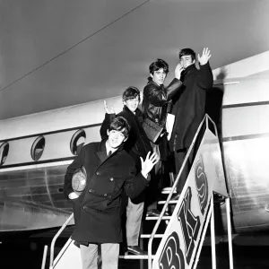 The Beatles Wave from Yeadon Airport Print, 3 November 1963 The Beatles Wave from Yeadon Airport Print, 3 November 1963