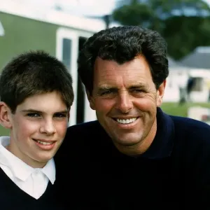 Wentworth Pro Bernard Gallacher with Son Jamie Golf Print Wentworth Pro Bernard Gallacher with Son Jamie Golf Print