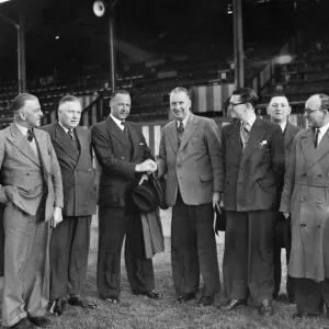 David Jack, former Middlesbrough FC manager meets Wigan Athletic directors David Jack, former Middlesbrough FC manager meets Wigan Athletic directors