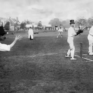 Cricket Match Print - Richmond, Surrey c. 1908 Cricket Match Print - Richmond, Surrey c. 1908