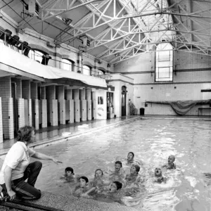 Cardiff Old Baths Print - 1862 Establishment Cardiff Old Baths Print - 1862 Establishment