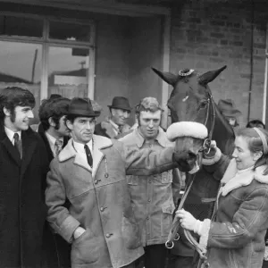 Leeds United Players at Wetherby Races Print 1970 Leeds United Players at Wetherby Races Print 1970