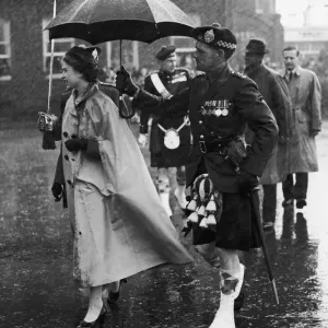 The Queen Steps Ashore at Oban, 14th August 1956 Print The Queen Steps Ashore at Oban, 14th August 1956 Print