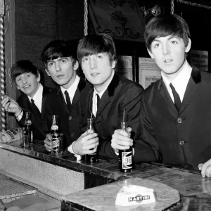 The Beatles at the Bar in Paris Print (1964) The Beatles at the Bar in Paris Print (1964)