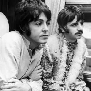 Paul McCartney and Ringo Starr Train Print 1967 Paul McCartney and Ringo Starr Train Print 1967