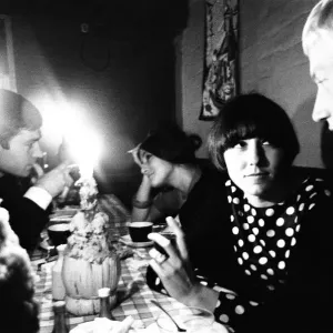 Diners at Bistro Vino Restaurant Print, London 1965 Diners at Bistro Vino Restaurant Print, London 1965