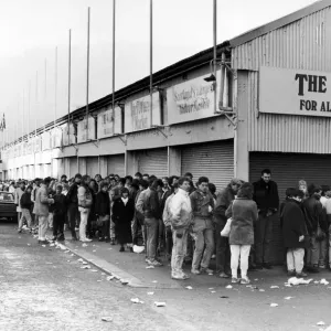 Fans Queue for Simple Minds Concert Print, Glasgow 1983 Fans Queue for Simple Minds Concert Print, Glasgow 1983