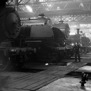 Southern Railways Engine Shed at Nine Elms Print July 1932 Southern Railways Engine Shed at Nine Elms Print July 1932