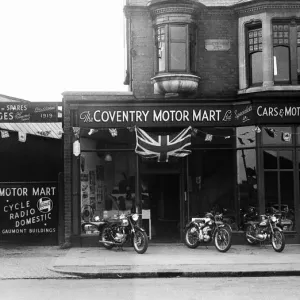 Coventry Motor Mart Print circa 1953