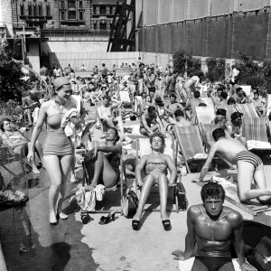 The Oasis Lido Pool, London Print - August 1953