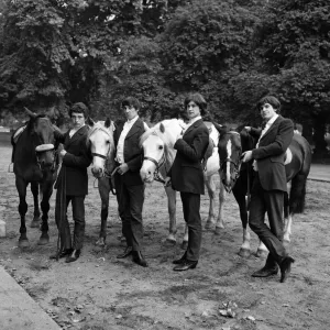The Kinks on Horses in Charing Cross Gardens Print 1964 The Kinks on Horses in Charing Cross Gardens Print 1964