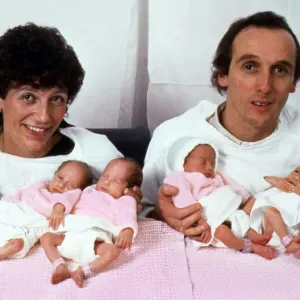 Janet and Graham Walton with their Sextuplets, Liverpool 1983 Print Janet and Graham Walton with their Sextuplets, Liverpool 1983 Print