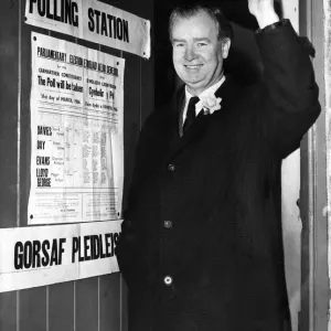 Gwynfor Evans Leaves Polling Station, Camarthen 1966 Print Gwynfor Evans Leaves Polling Station, Camarthen 1966 Print