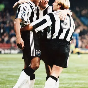 English Premier League Print: Wimbledon v Newcastle United 1995