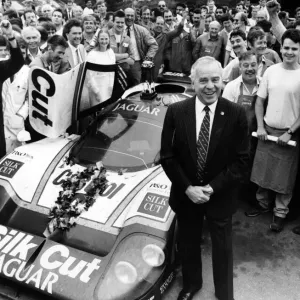 Sir John Egan with 1988 Le Mans Winner Print Sir John Egan with 1988 Le Mans Winner Print