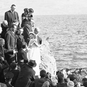 Pope Paul VI at the Sea of Galilee Print 1964 Pope Paul VI at the Sea of Galilee Print 1964