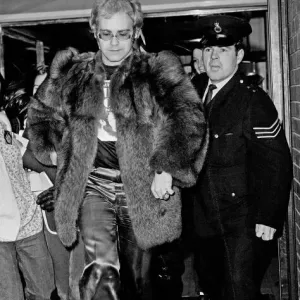 Elton John at Heathrow Airport Print, 29th October 1972 Elton John at Heathrow Airport Print, 29th October 1972
