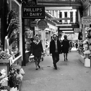 Vintage Print: Newport Shopping Arcade, 17th May 1967 Vintage Print: Newport Shopping Arcade, 17th May 1967