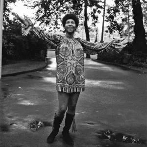Aretha Franklin fotografiada en Londres, en el verano de 1970. Aretha Franklin fotografiada en Londres, en el verano de 1970.