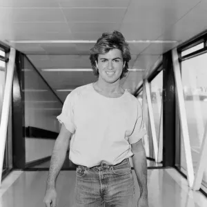 George Michael Arrives at Heathrow Print August 1984 George Michael Arrives at Heathrow Print August 1984