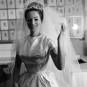 The Wedding of Jackie Collins and Wallace Austin Print 13th December 1960 The Wedding of Jackie Collins and Wallace Austin Print 13th December 1960