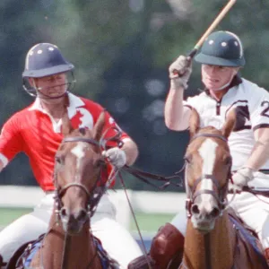 Prince Charles in Polo Battle, Windsor 1991 Print Prince Charles in Polo Battle, Windsor 1991 Print
